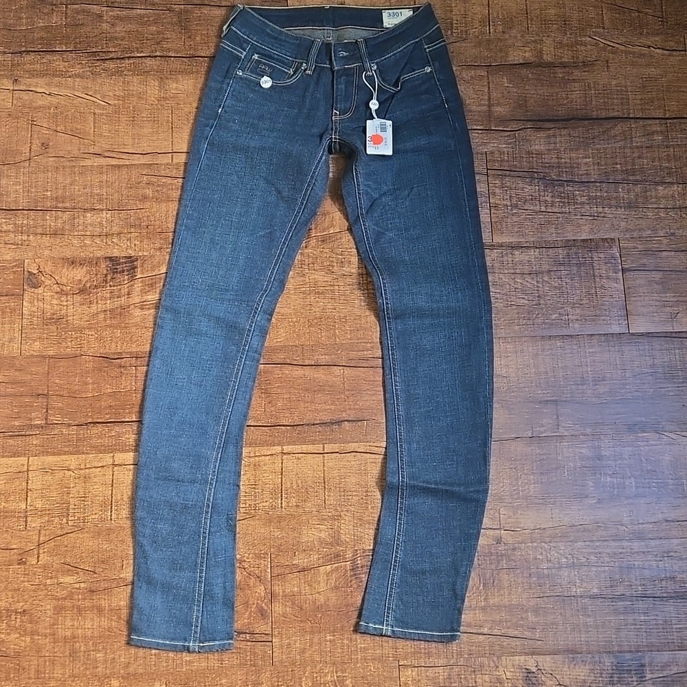 G-Star Raw Denim Skinny Barrel Jeans Dark Wash 26 x 32 NWT – Sculpted Silhouette